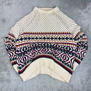 Vintage OAKTON Cottagecore Nordic Knit Sweater Pullover USA 90s Mens XXL Tall